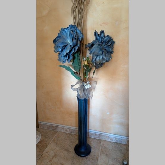 Gerro vidre i flors